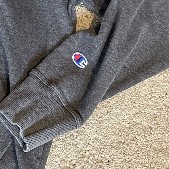 Champion Men's Powerblend Hoodie Sweatshirt Size M Fleece Graphic Logo Pullover - Picture 5 of 11